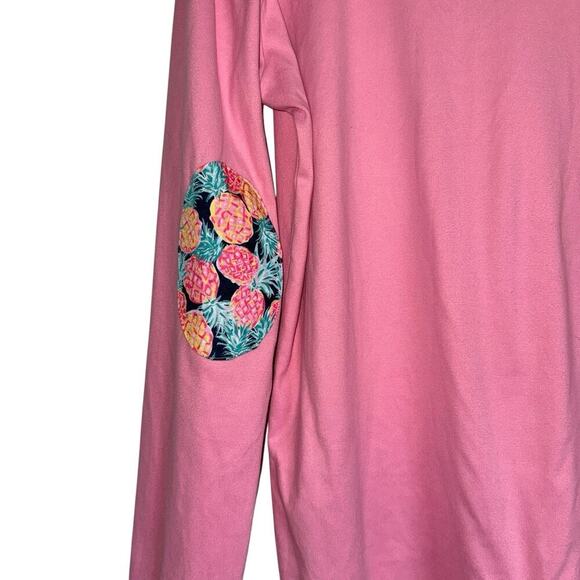 Simply Southern Sz M 1/4 Button Pullover Preppy Beach Tropical Comfy - Picture 11 of 11